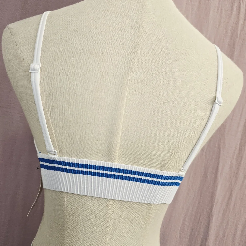 Calvin Klein Women's Retro Colorblock Bralette & Bikini Set- Vibrant Blue-Medium - Picture 5 of 8